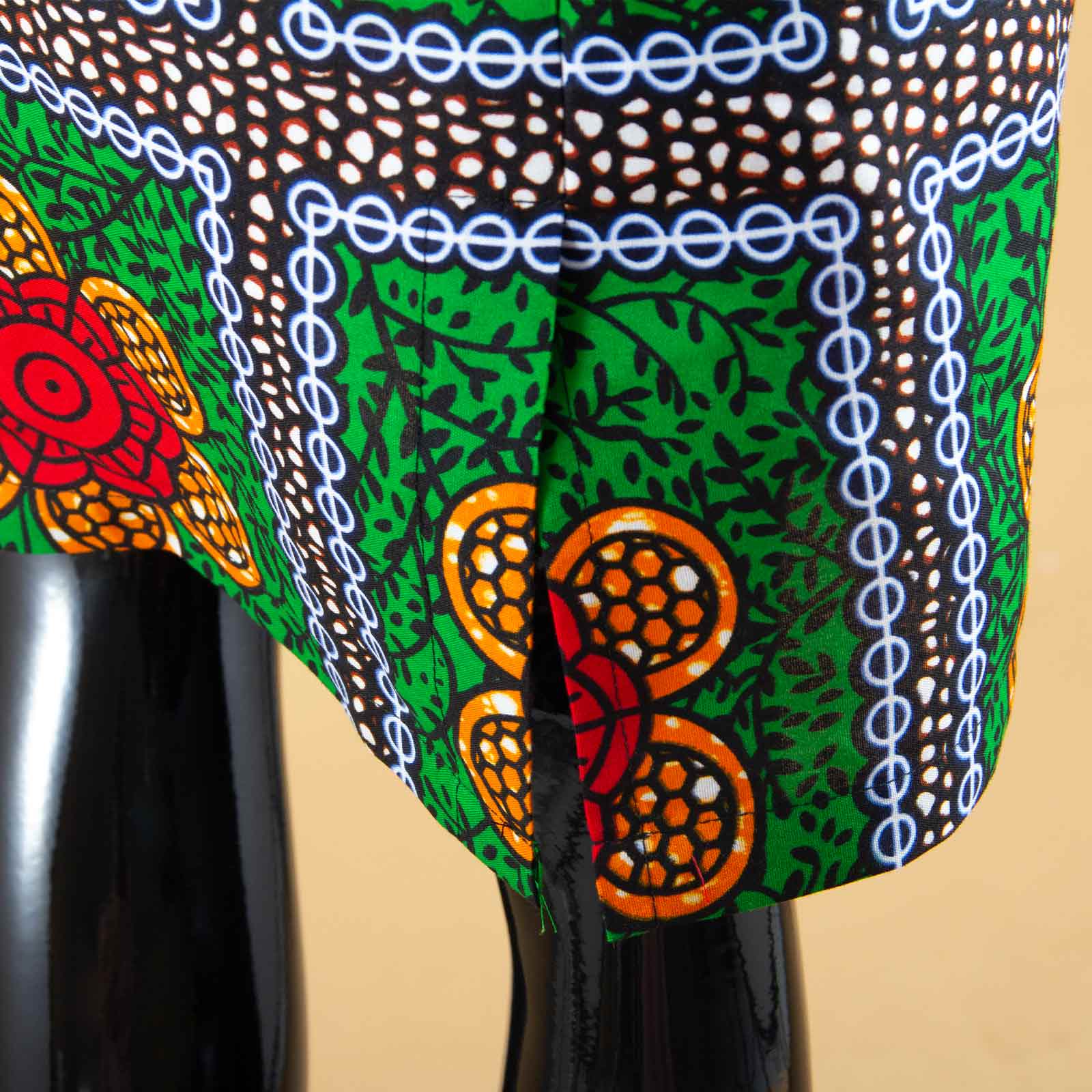 Robe moulante pour femme à manches évasées, col bateau, imprimé Ankara, style décontracté, vintage, formel, tenue africaine, en tissu Wax et Bazin Riche A2225013