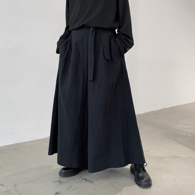 Pantalon de samouraï pour hommes, décontracté, large, Style chinois, Hakama Harajuku, Hanfu Tang, uniformes de Kendo
