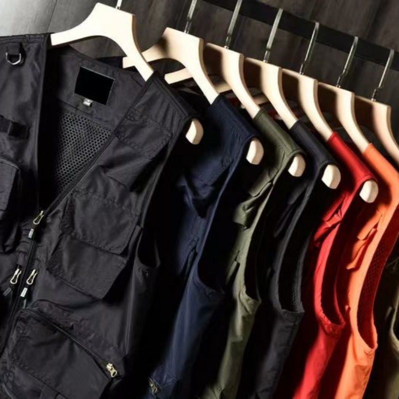 Gilet d'été décontracté pour hommes, grande taille 6XL, pantalon de travail sans manches, gilet multi-poches, veste de travail tactique pour hommes