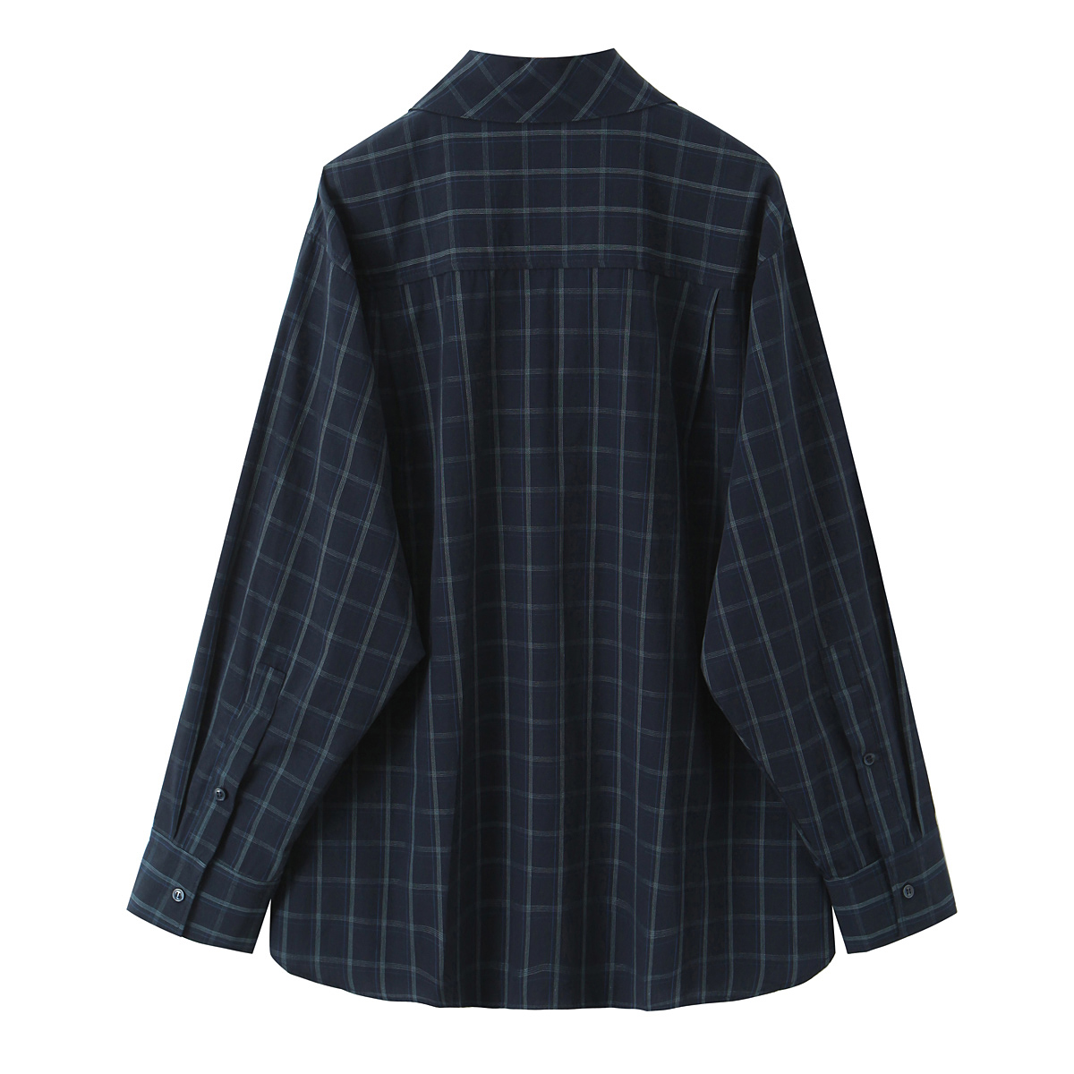 BSAY écharpe plaid popeline chemise femmes mode 2025 automne hiver nouveau nœud bouton lâche manches longues Blouses Chic dames hauts mujer