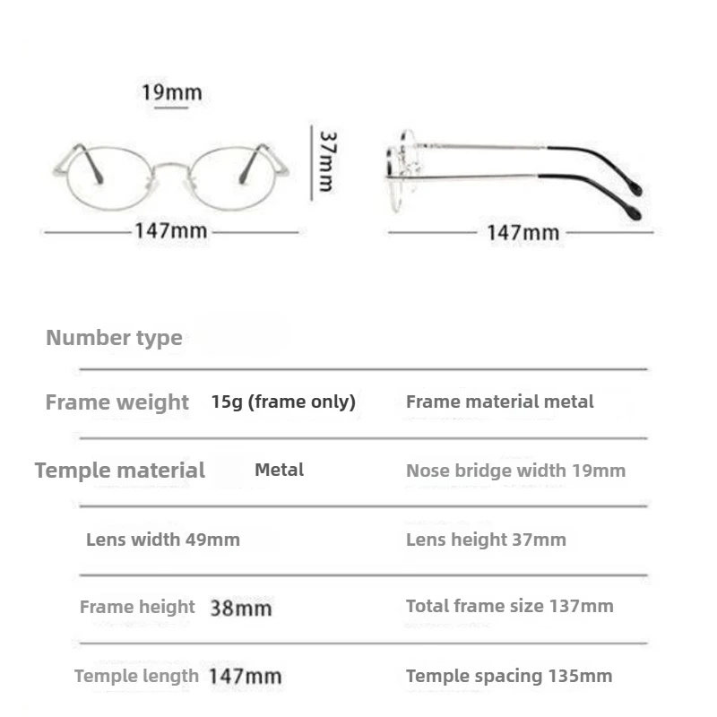 Nouvelle mode montures de lunettes ton or dames élégantes montures métalliques ovales Vintage lunettes confortables ultra-légères