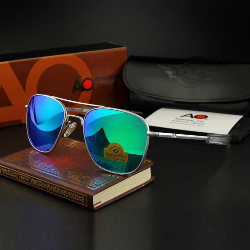 Pilot AO lunettes de soleil hommes Top qualité marque concepteur AGX verre trempé lentille lunettes de soleil mâle