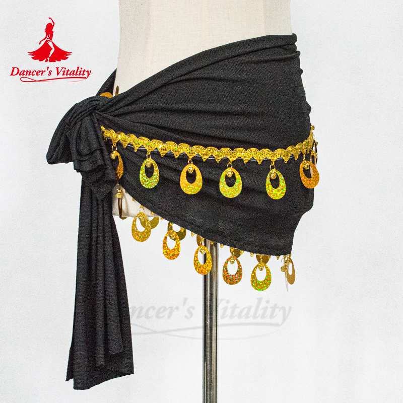 Costume de danse du ventre pour femmes, vêtements de pratique orientale, ceinture de pièces d'or, écharpe de hanche pour filles