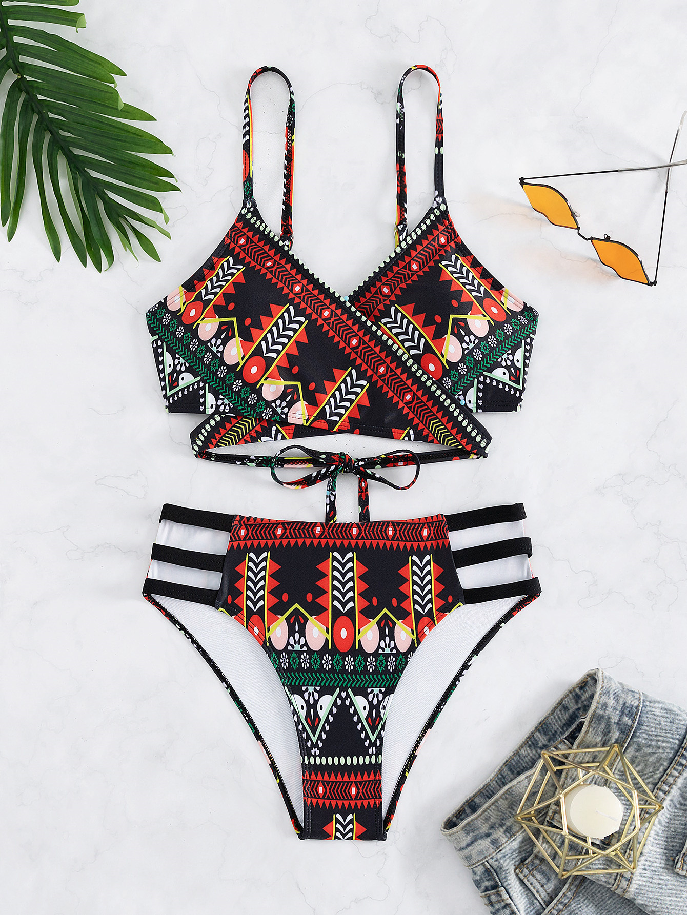 Nouveauté 2026 – Maillots de bain sexy push-up pour femme – Ensemble bikini taille haute pour la plage et la piscine