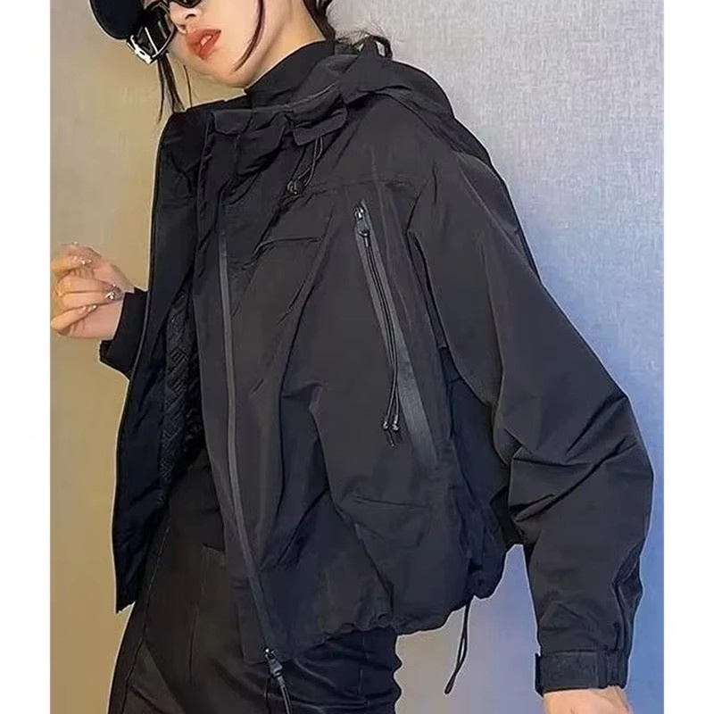 Vestes pour femmes printemps automne 2025 nouvelle mode simple boutonnage coréen court ample à manches longues décontracté tout-match dames vêtements d'extérieur