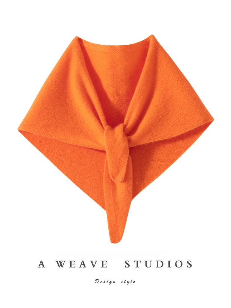 Écharpe de luxe en cachemire 100% pour femmes, écharpe triangulaire, tricot en cachemire, Style Simple, châle de couleur unie, printemps-automne