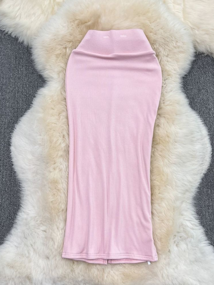 Nouvelle jupe mi-longue élégante et sensuelle pour femme, collection été 2026, design ajusté aux hanches, taille haute, style sirène sexy