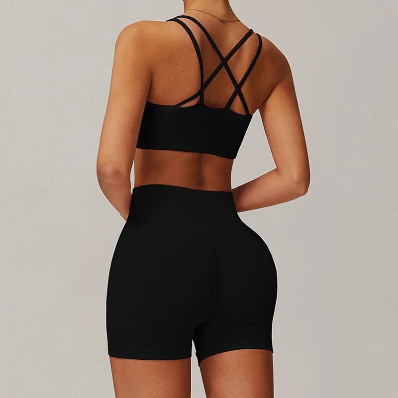 2 pièces vêtements de sport décontractés femmes Yoga costume Fitness vêtements ensemble de gymnastique femmes jambières d'exercices femme sport ensemble de soutien-gorge