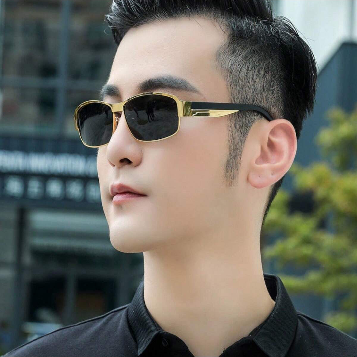 Lunettes de soleil pour hommes Vision de jour et de nuit conduite pêche polarisées Anti-UV tendance nuances pour hommes verre véritable Protection solaire Su