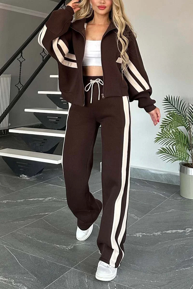 Mode deux pièces femmes blanc sport costume chemise de sport ample + pantalons décontractés ensembles vêtements de sport femmes vêtements survêtement femmes tenue