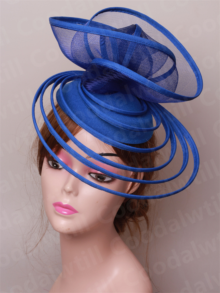 Église Fascinator Chapeau mariage maille casque femmes fête Banquet Chapeau casquette bandeau dames fête thé Royal Ascot pilulier casquettes