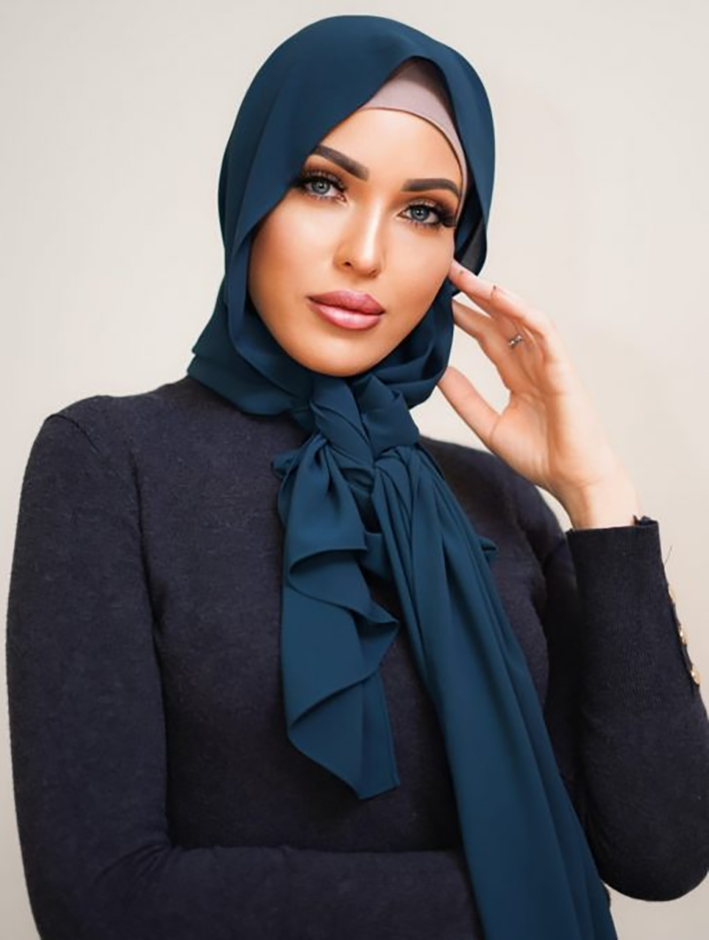 Hijab en mousseline de soie musulman pour femmes, foulard long uni, couvre-chef pour femmes, hijabs, écharpes, voile musulman pour femmes, hijabs en mousseline de soie