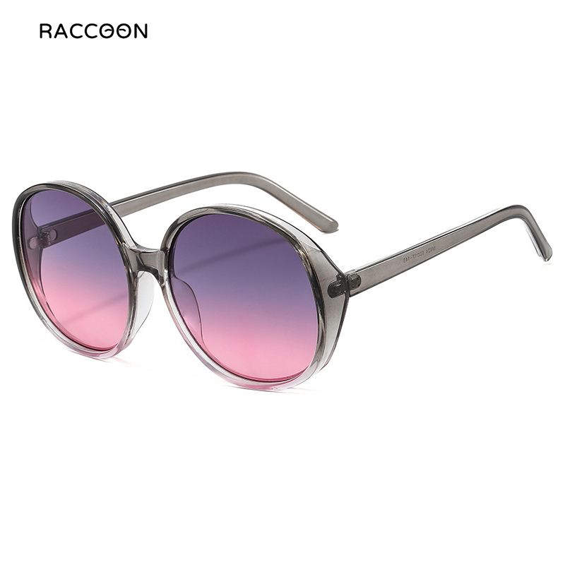 Lunettes de soleil à monture ronde femmes rétro marque Designer marron noir surdimensionné dame lunettes de soleil Vintage mode en plein air conduite nuances homme luxe