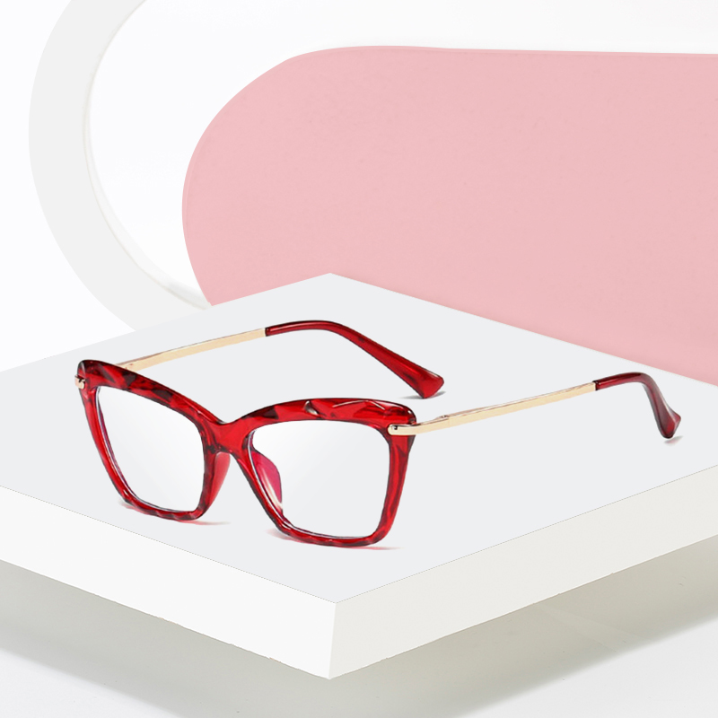 Lunettes à monture en acétate optique pour femmes, lunettes à jambes en métal, lunettes de marque de créateur, styles de mode