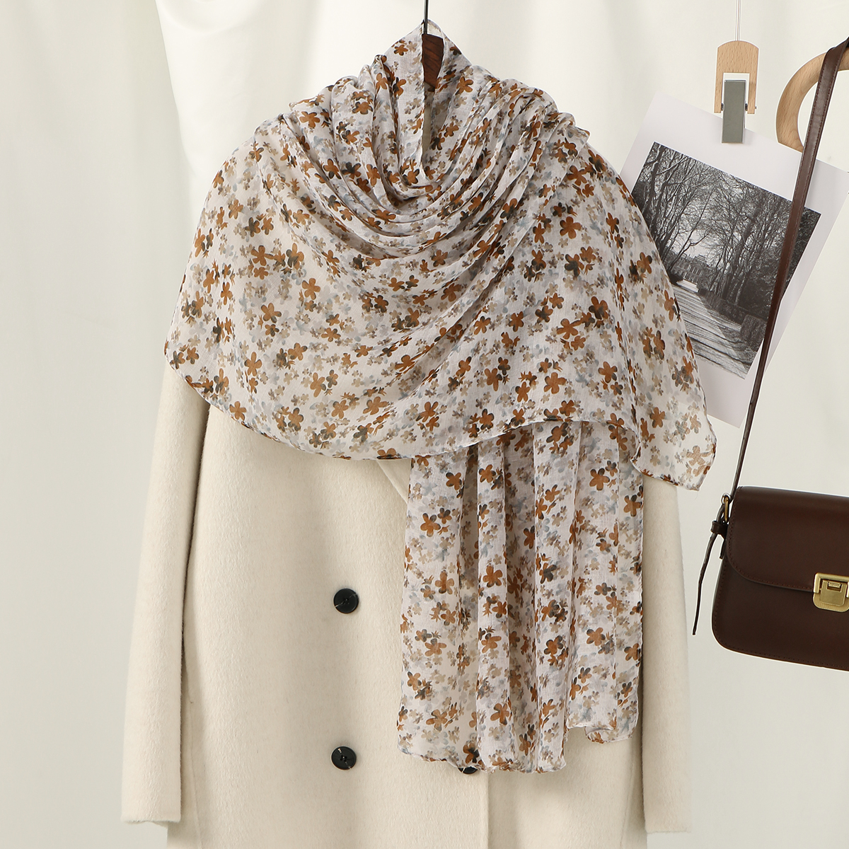 Foulard Hijab en Viscose imprimé Floral pour femme musulmane, châles doux, couvre-chef respirant d'été, Turban islamique