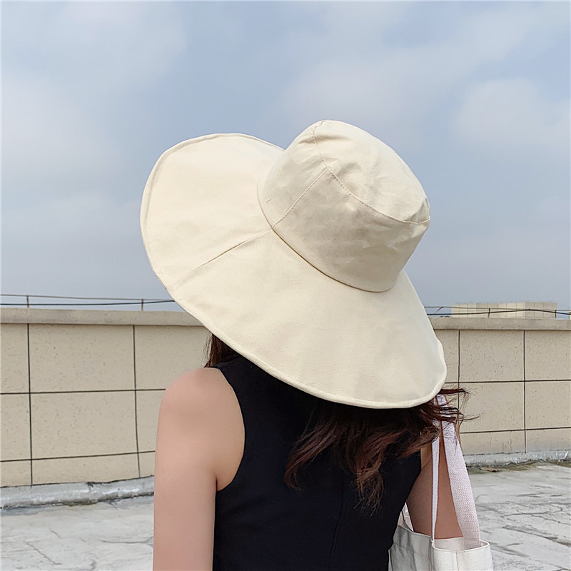 Chapeau de plage d'été à grands bords pour femmes, couvre-chef de voyage en bord de mer, plein air, protection solaire, chapeau de bain, chapeau de soleil pliable coréen, chapeau ander