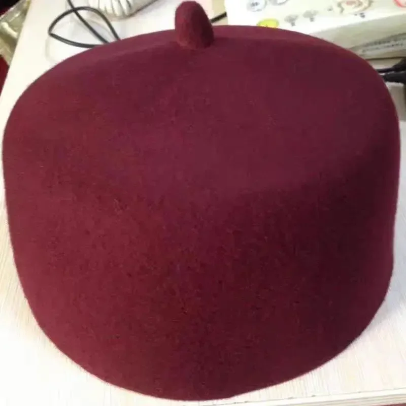 Casquettes en laine turque pour hommes musulmans femmes Eid prière malaisienne arabie islamique marron Kufi chapeaux haut-de-forme élégant confortable Hijab