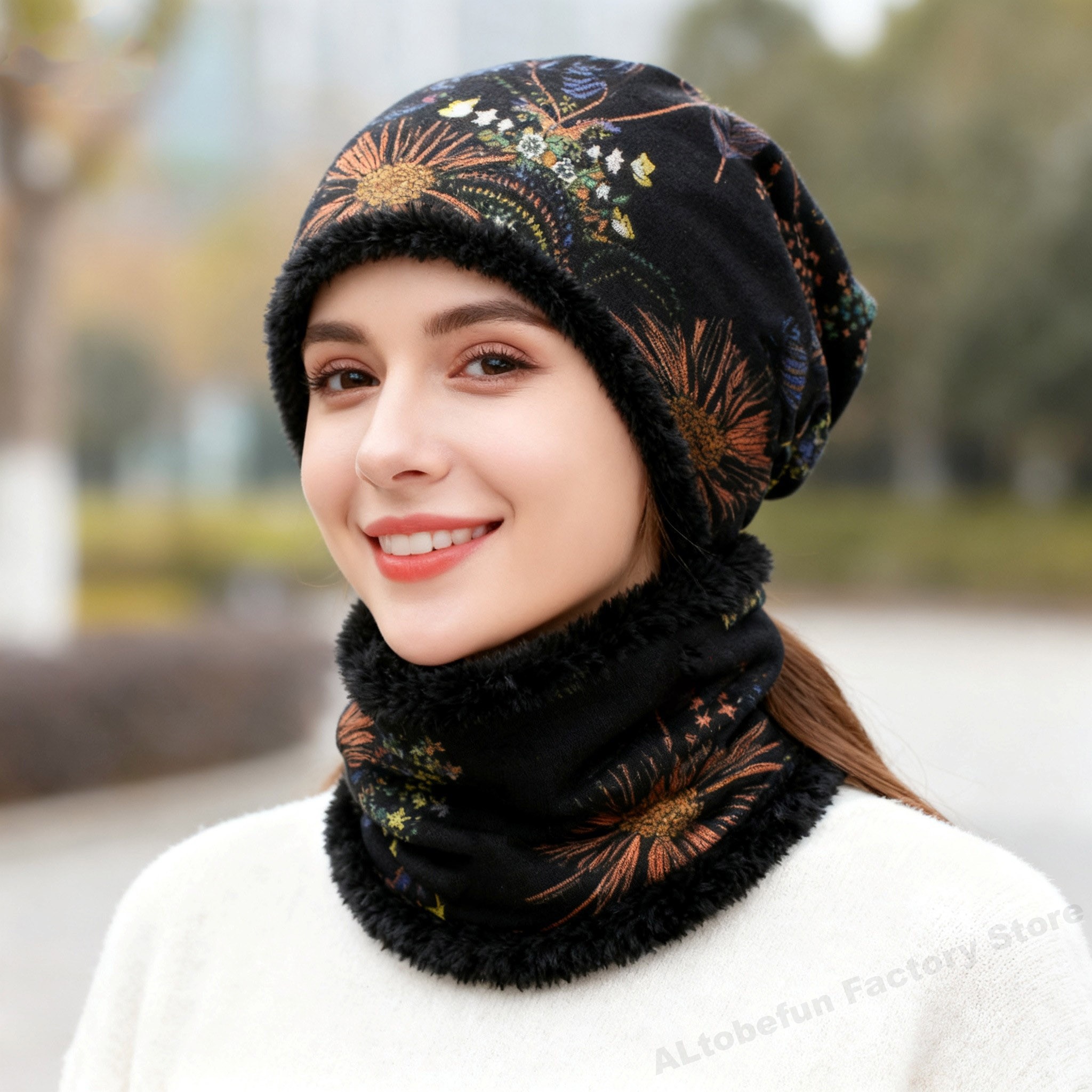 Écharpe chaude pour filles, bonnets Skullies pour femmes, marque de mode, Design Vintage, chapeaux à double usage pour dames, automne et hiver, BHT058