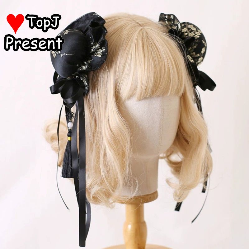 Accessoires de chignon multicolores style chinois Qipao, pampilles Lolita Chun Li, pinces à cheveux latérales à pampilles, paire de barrettes