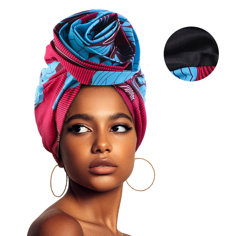 Bandana extensible imprimé africain pour femmes, enveloppe de tête en Satin Floral Ankara Dashiki, Bonnet de fête de mariage, Bonnet Hijab musulman, nouvelle collection
