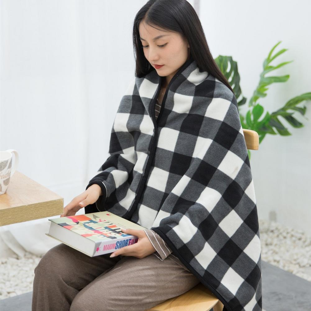 Châle-portable doux et chaud, plaid double couche, écharpe multifonction pour femme, couverture d'hiver à motif tartan