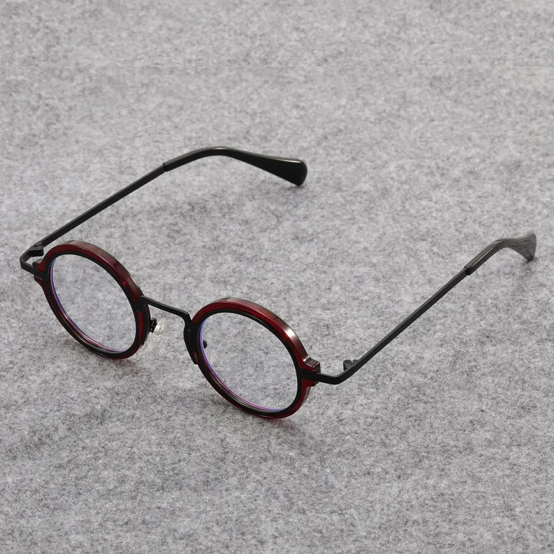 Lunettes optiques rondes rétro à monture complète pour femmes et hommes, lentille transparente HD, Anti-lumière bleue, lunettes de luxe exquises de styliste