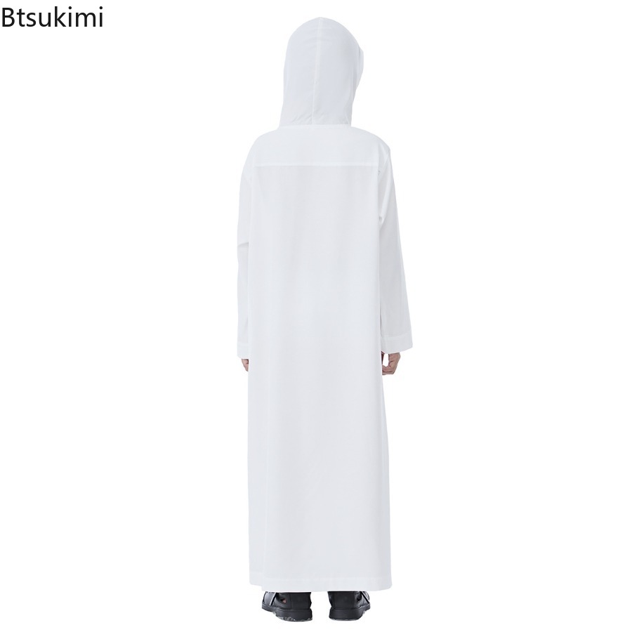 Robe arabe à capuche à manches longues pour garçons du moyen-orient, dubaï, arabie saoudite, dubaï, turquie, vêtements Thobe Abaya décontractés de Style ethnique