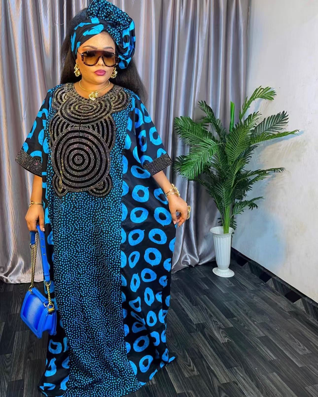 Nouvelles arrivées : Robe longue d'été ample pour femme, imprimée, à manches courtes, style Abaya africain