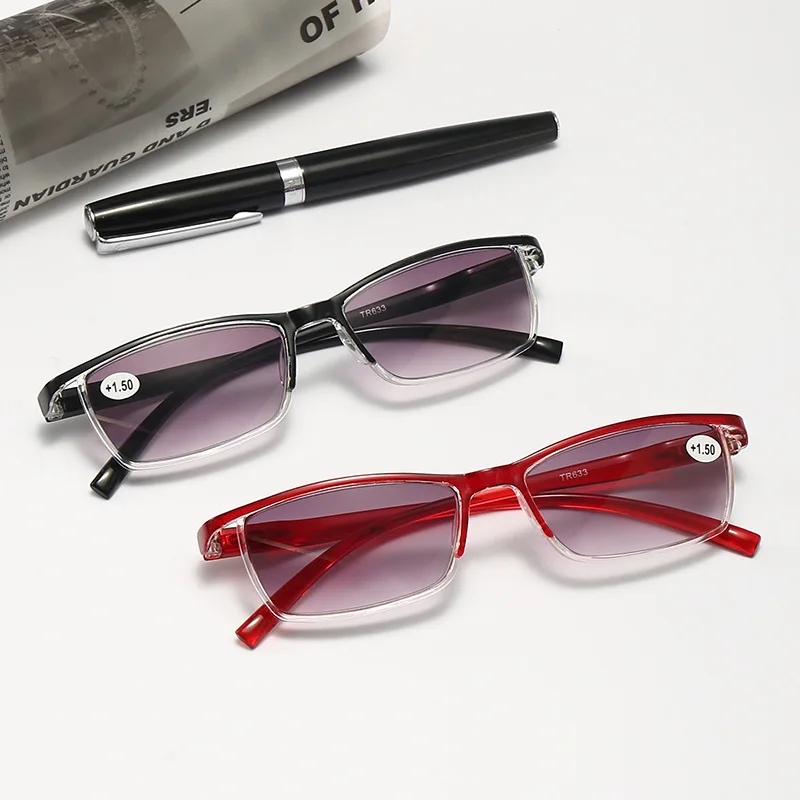 Lunettes de lecture unisexes, couleur dégradée, pour affaires, monture Ultra légère, Anti-lumière bleue, pour ordinateur, nouvelle collection