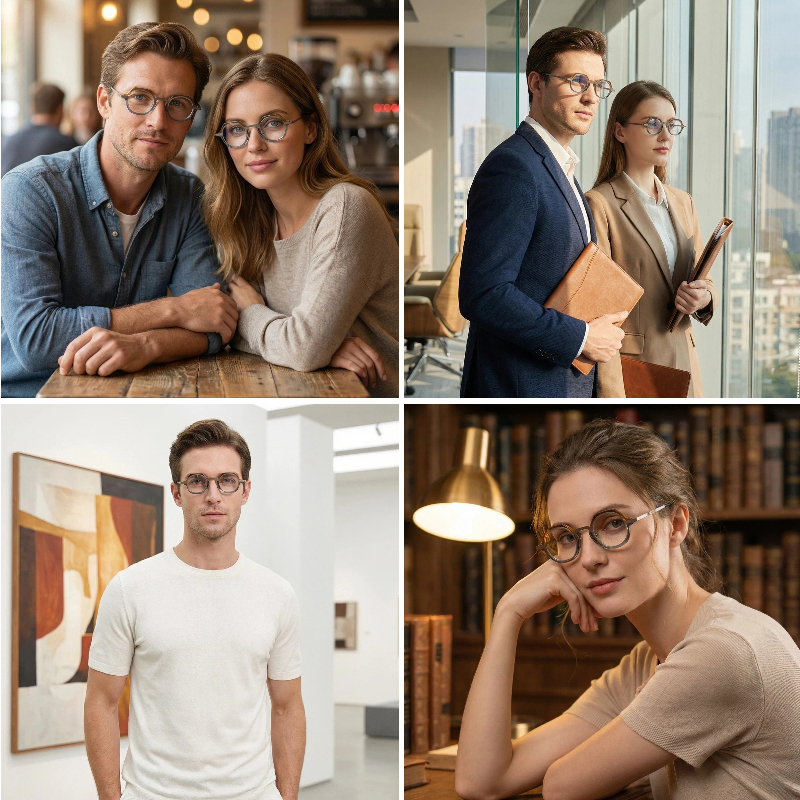 Lunettes de Style rétro Steampunk pour hommes et femmes, Design créatif de lunettes optiques avec monture en acétate polygonal et verres transparents