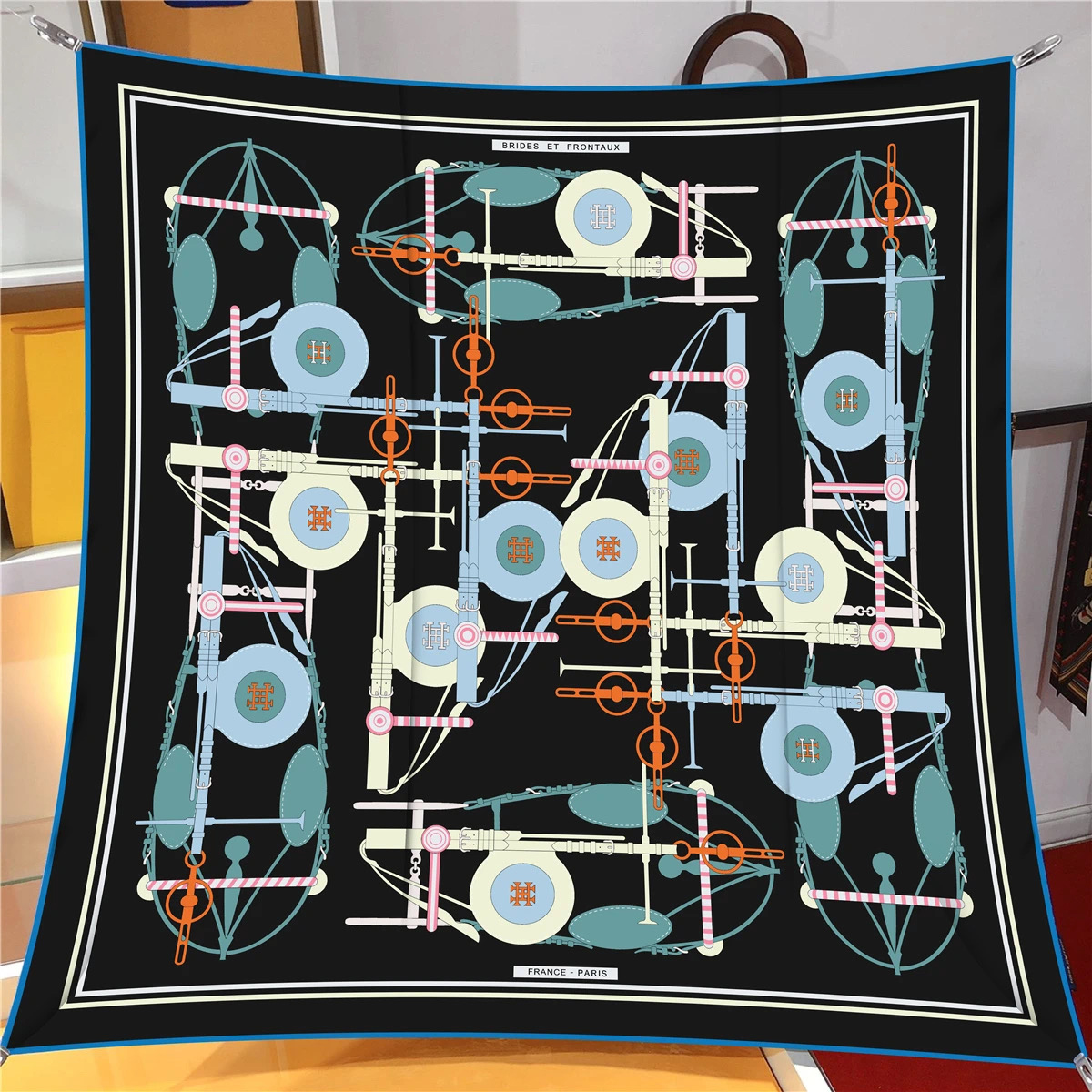 Écharpe en sergé de luxe pour femmes, foulard, châle, hijab, enveloppes pour cheveux féminins, foulard de la présidence, bandanda, crème solaire, nouveau design, 2024