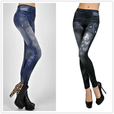 Nouveau Legging Classique Extensible pour Femme, Imitation Jean Sexy, Jeggings Skinny, Pantalon Skinny Grande Taille, Vente Chaude