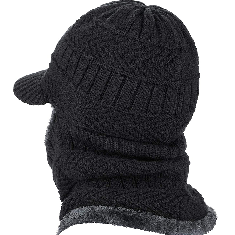 Chapeau d'hiver pour hommes Skullies bonnets chapeaux bonnets d'hiver pour hommes femmes laine écharpe casquette cagoule masque Bonnet tricoté chapeau pour femmes