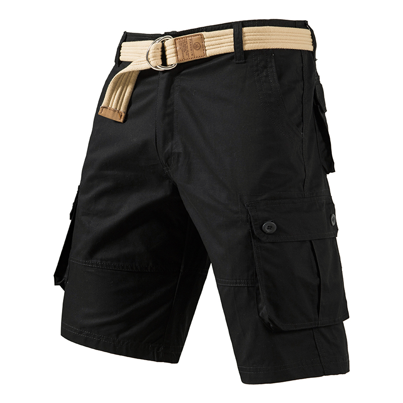 Short Cargo au genou pour hommes, Bermuda de sport décontracté, demi-pantalon en coton, grande taille, Golf, course à pied, short de sport