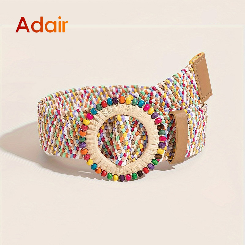 Ceinture large pour femmes, Corset, ceinture en sangle pour robes, ceinture tissée en herbe, 5CM, ceinture pour pantalons pour femmes, BF010