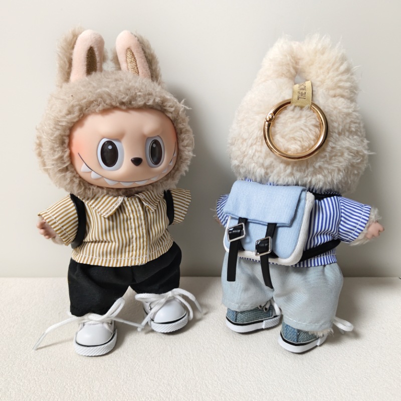 Sac à dos de mode avec chemise, accessoires de poupée pour sac à dos Labubu, vêtements, accessoires de vêtements de poupée DIY