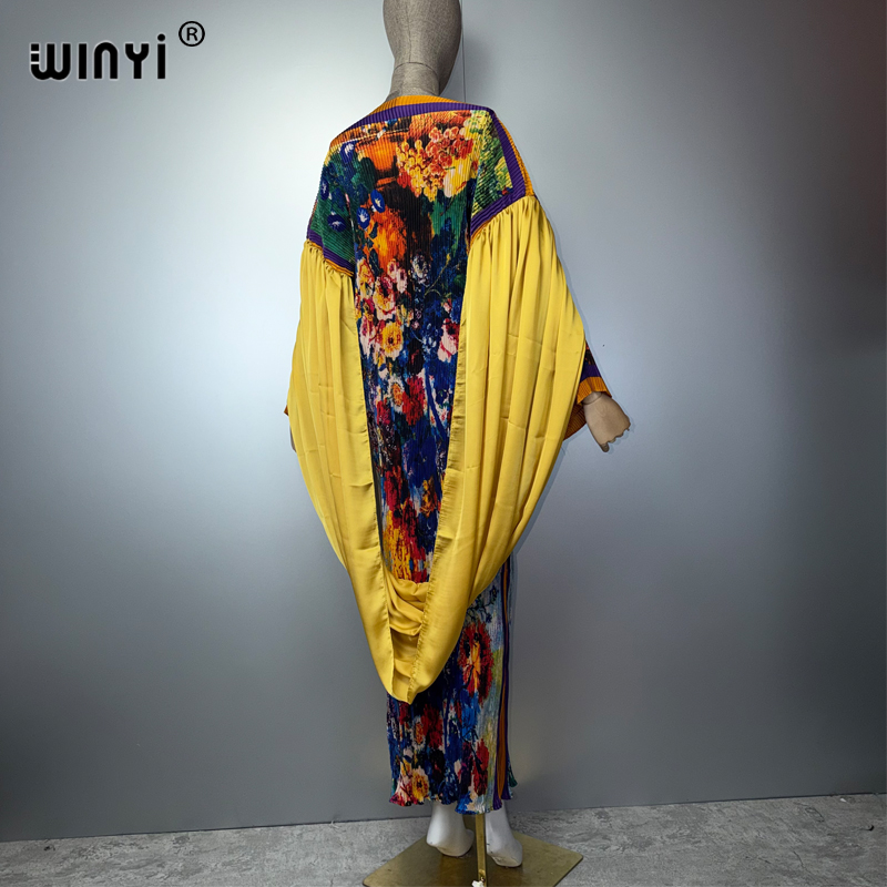 Robe longue bohème WINYI style africain, élastique, décontractée, pour la plage, Abaya musulmane, Dubaï, luxe, soirée, vacances