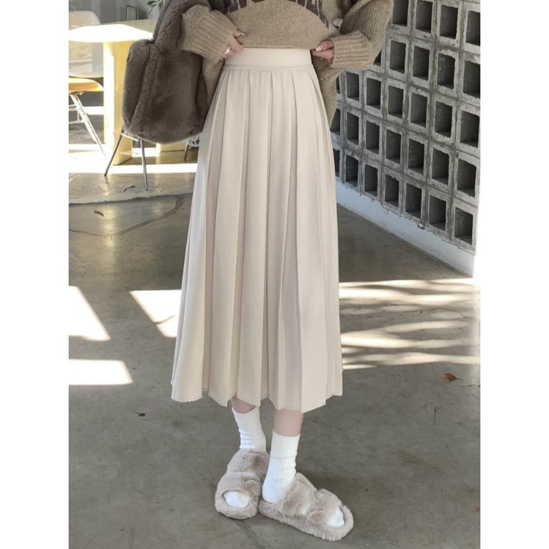 Jupes modestes pour femmes Style coréen jupe longue noire jupe plissée pour femmes jupes longues pour femmes mode 2023 Dazy A-LINE