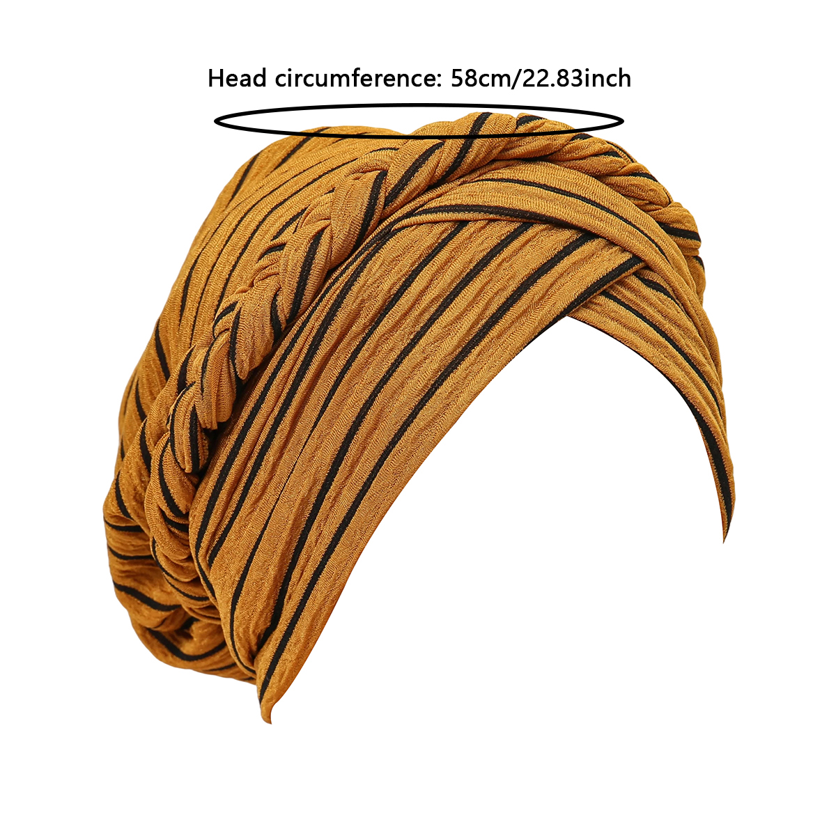 Nouveau Turban Musulman Tressé pour Femme 2026 – Hijab Doux Extensible, Foulard Chimio, Couvre-Chef, Voile Islamique