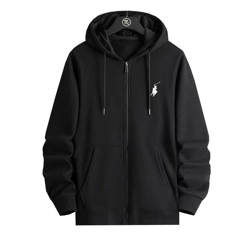 Ensemble de sweat-shirt pour homme RL avec logo brodé et fermeture éclair, sweat-shirt à manches longues pour l'automne/hiver