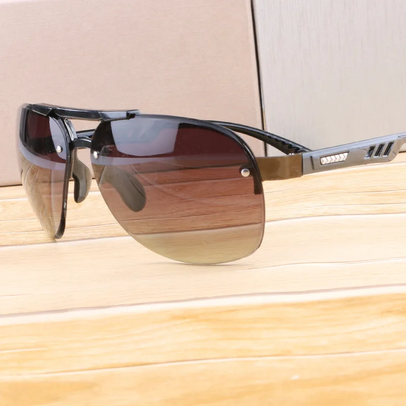 Lunettes de soleil classiques à verres dégradés pour hommes et femmes, lunettes de pilote de luxe, lunettes de soleil sans monture tendance, lunettes de soleil pour femmes et hommes, protection UV400