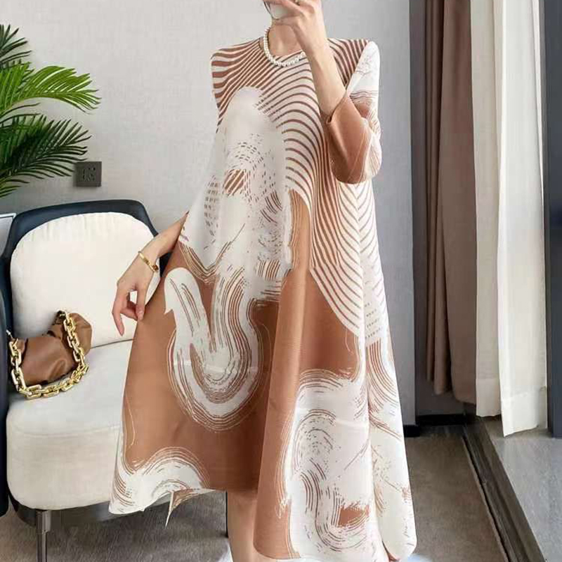 Robe Longue Plissée Imprimée pour Femme, Tenue de Soirée de Luxe, Formelle, Évangélique