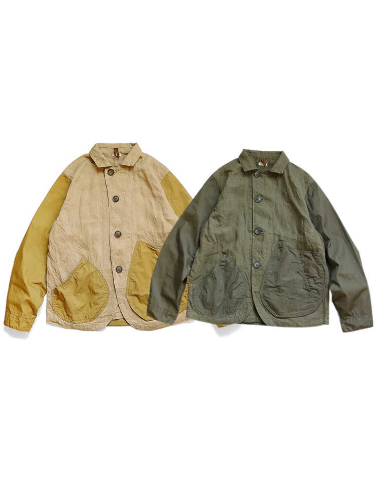 Nouvelle veste chemise décontractée japonaise KAPITAL 23AW à blocs de couleur, col à revers, coupe ample, en coton, à manches longues pour homme