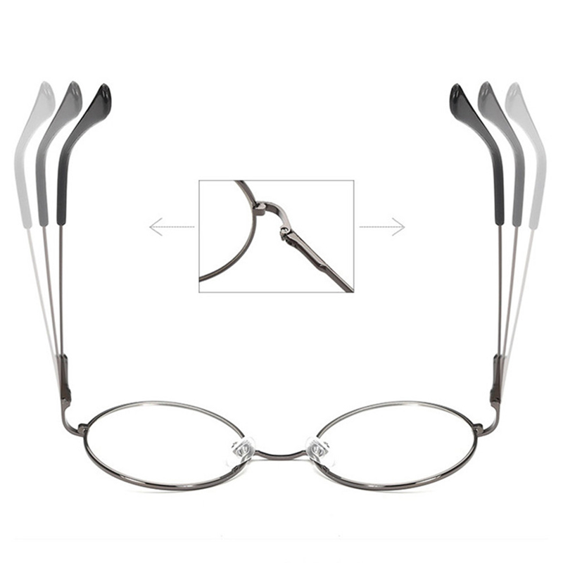Lunettes de myopie pour hommes et femmes, monture ronde en métal, verres optiques de myopie, dioptrie-1.0 -2.0 -2.5 -3.0 -4.0