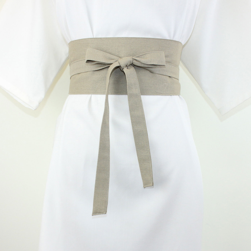 Ceinture Hanfu en coton et lin pour femmes, Kimono Obi Hanfu, décor de robe, accessoires de Cosplay