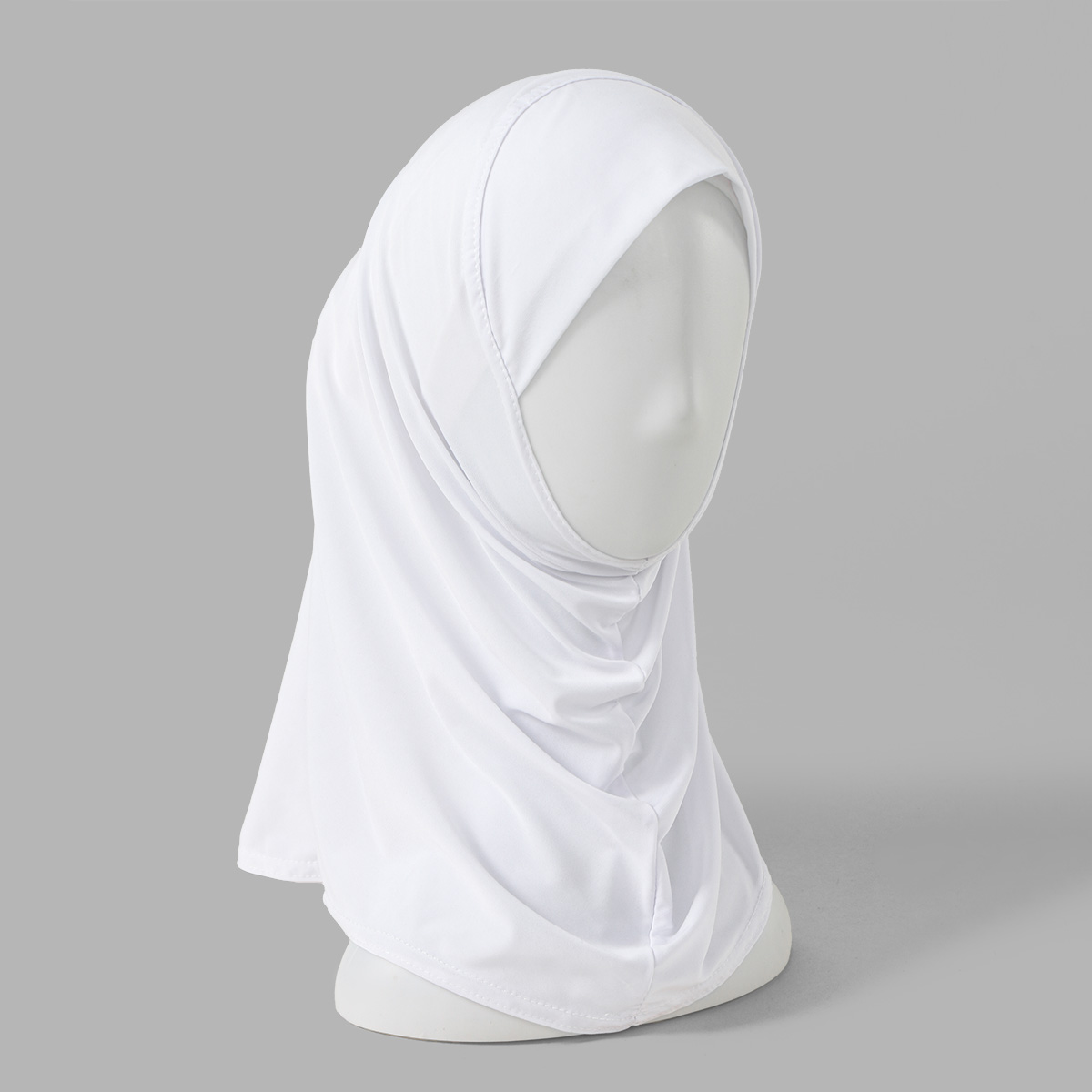 Enfants musulmans instantané Hijab solide filles coton Modal bandeau Double menton sous-capuchon doux extensible prière Hijab malais Turban