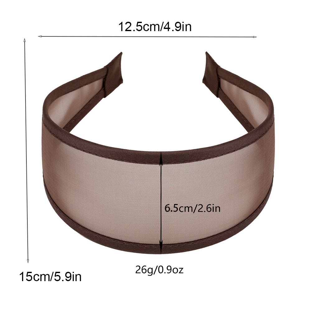 Bandeau respirant large et creux, accessoires de cheveux tendance et simples de couleur unie pour femmes