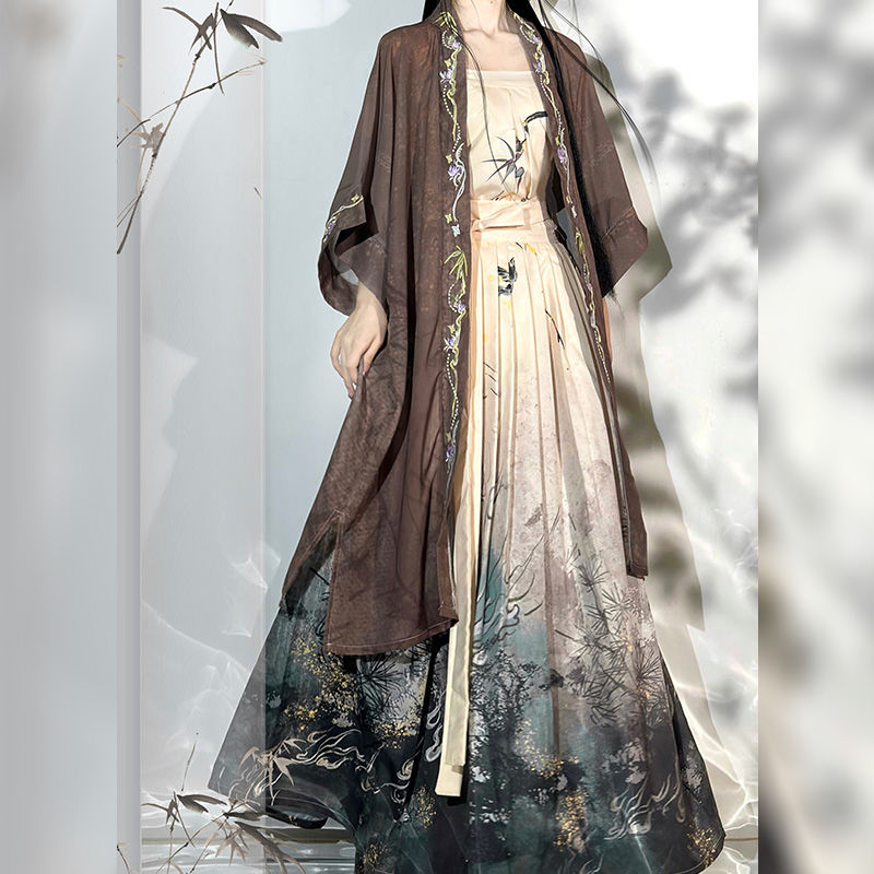 Robe de danse de style prairie chinoise pour femmes, robe Hanfu douce, broderie chic, robe de soirée princesse traditionnelle, costume nickel é
