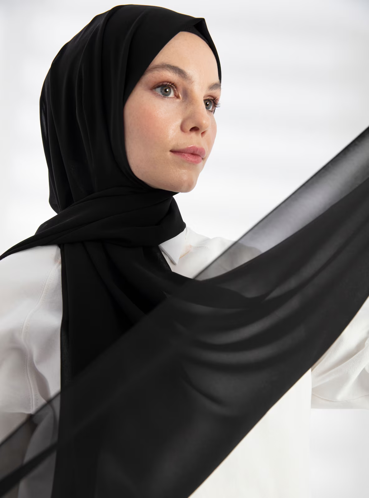 Hijab en mousseline de soie musulman pour femmes, foulard long uni, couvre-chef pour femmes, hijabs, écharpes, voile musulman pour femmes, hijabs en mousseline de soie