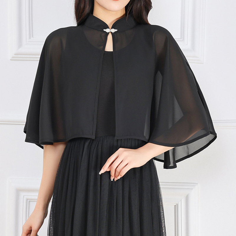 Vêtements d'extérieur courts en mousseline de soie pour femmes, châle de protection solaire, vêtements de printemps d'été, veste fine en dentelle Everak, climatisation